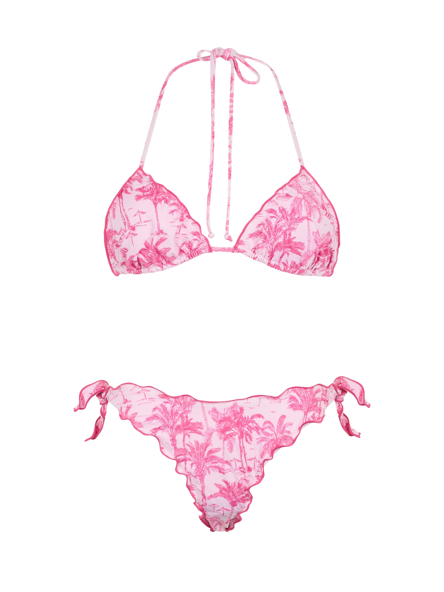 Woman toile de jouy classic triangle bikini Sagittarius Moon - MC2 Saint Barth