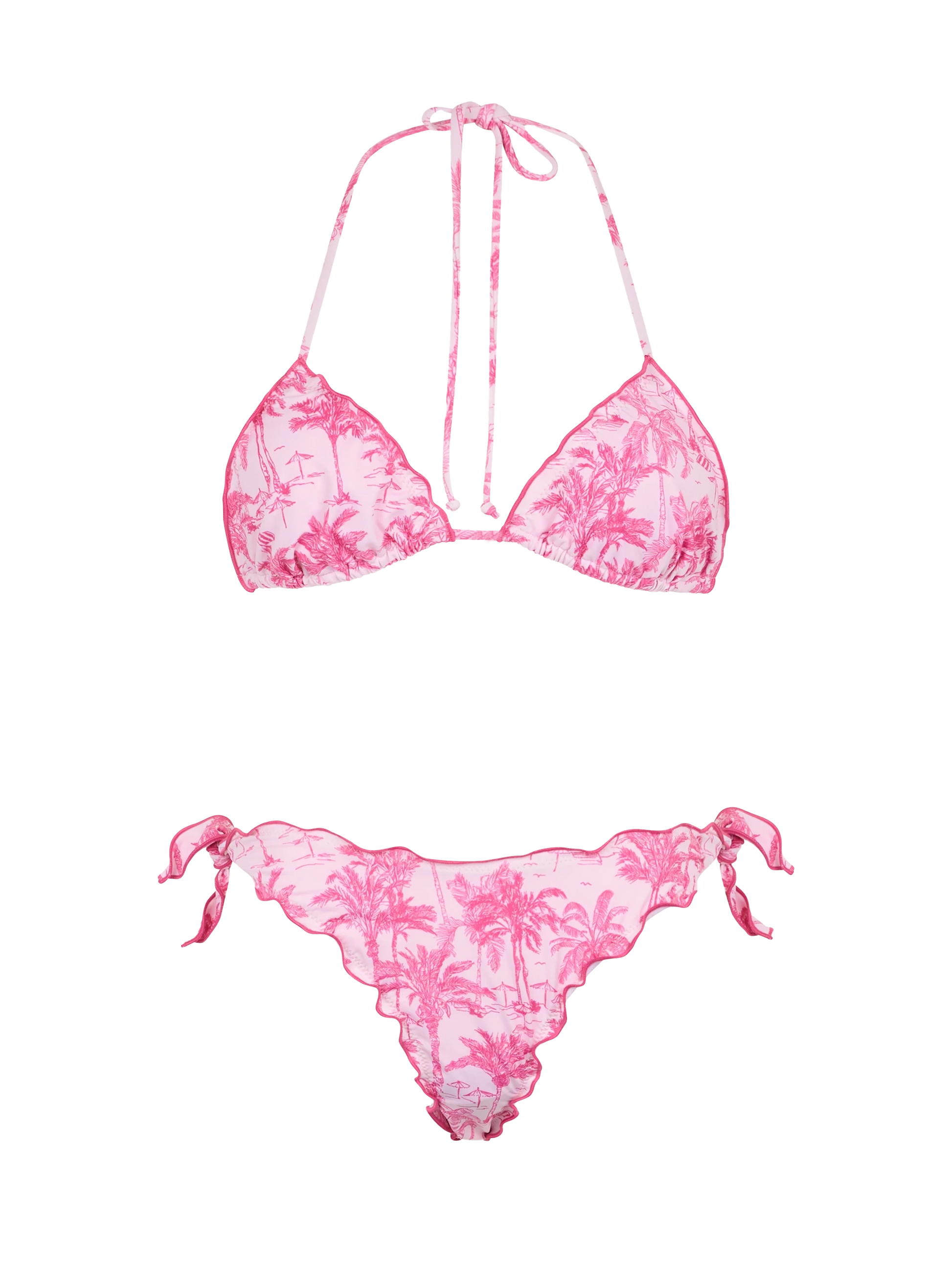 Woman toile de jouy classic triangle bikini Sagittarius Moon - MC2 Saint Barth