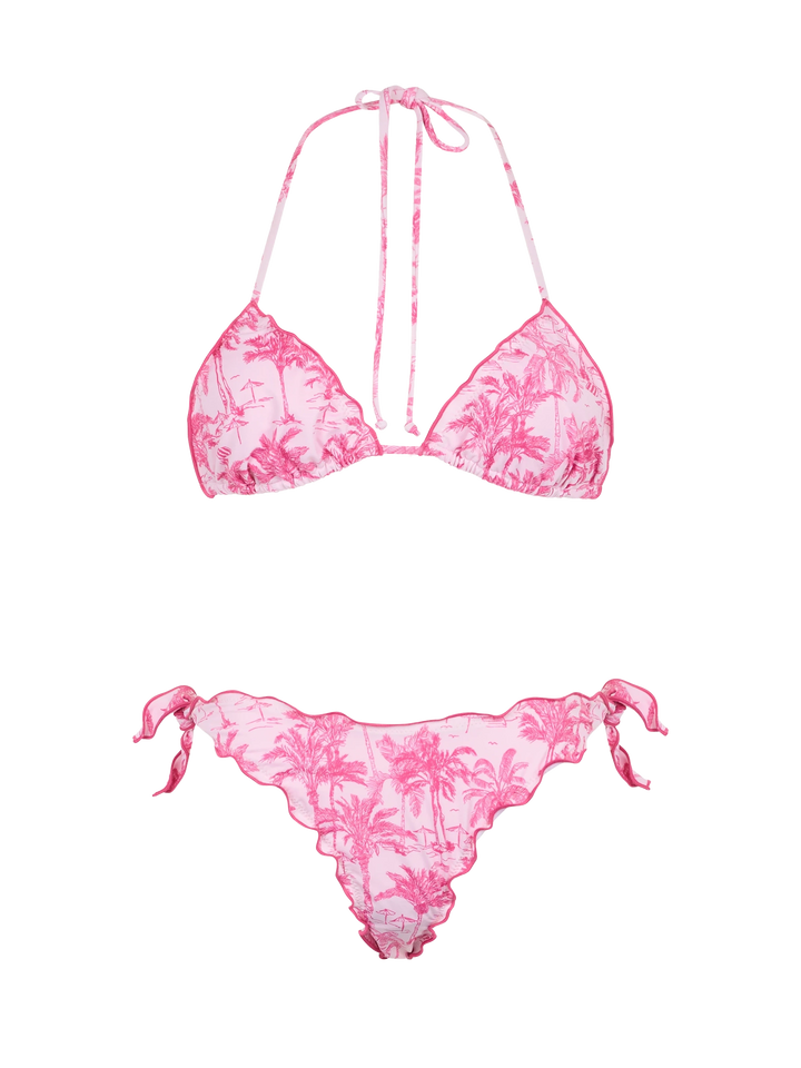 Woman toile de jouy classic triangle bikini Sagittarius Moon - MC2 Saint Barth