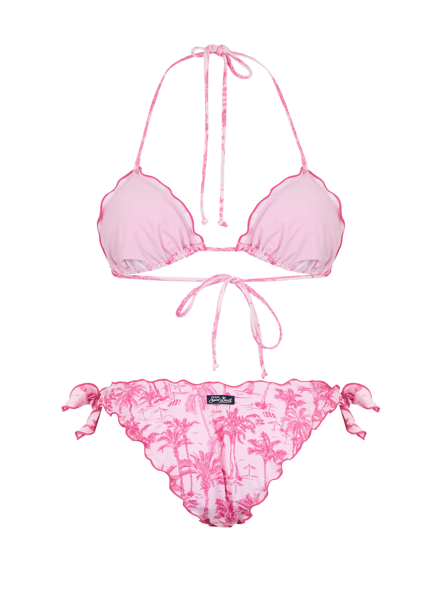 Woman toile de jouy classic triangle bikini Sagittarius Moon - MC2 Saint Barth