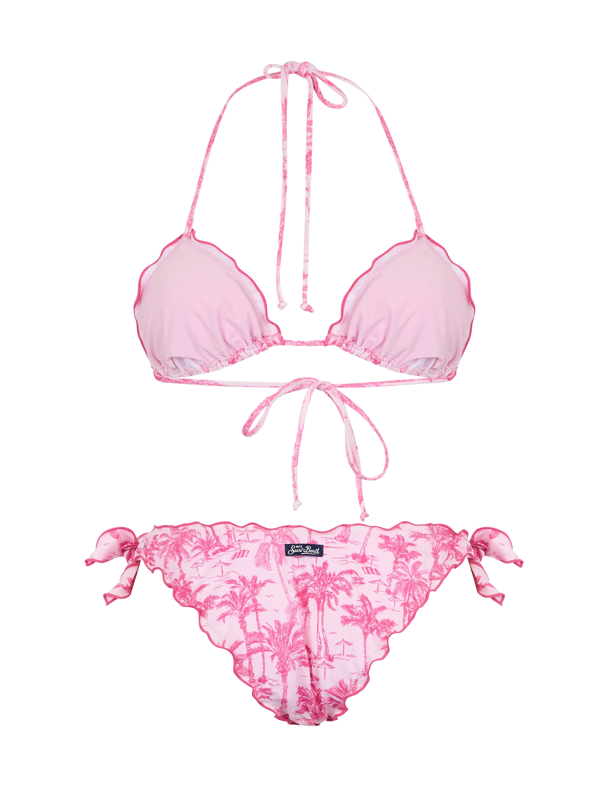 Woman toile de jouy classic triangle bikini Sagittarius Moon - MC2 Saint Barth