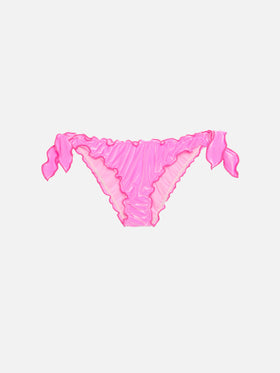 Moon slip mare classico in velluto color rosa