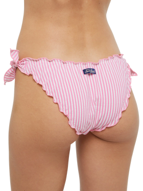 Moon seersucker classic swim briefs with striped print - MC2 Saint Barth