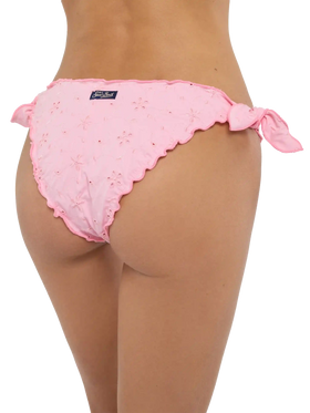 Moon pink Sangallo lace classic swim briefs - MC2 Saint Barth