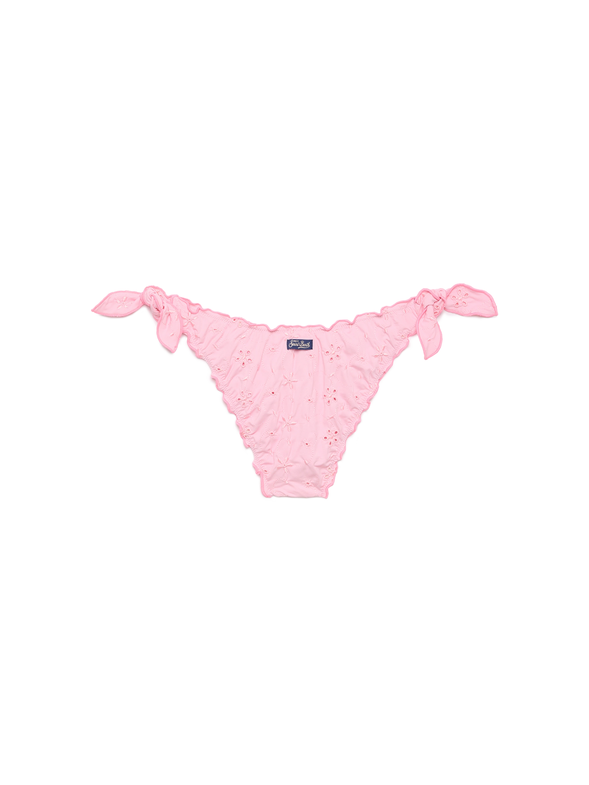 Moon pink Sangallo lace classic swim briefs - MC2 Saint Barth