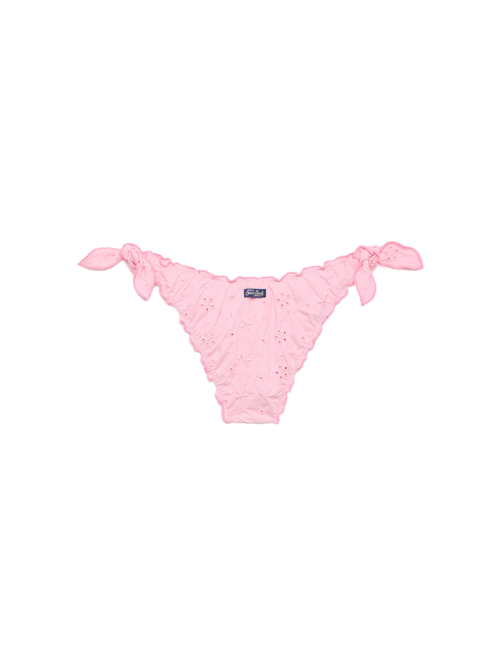 Moon pink Sangallo lace classic swim briefs - MC2 Saint Barth