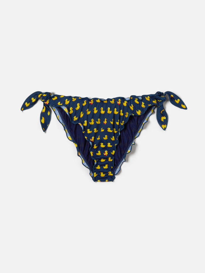Slip mare Moon classico blu navy con stampa paperelle