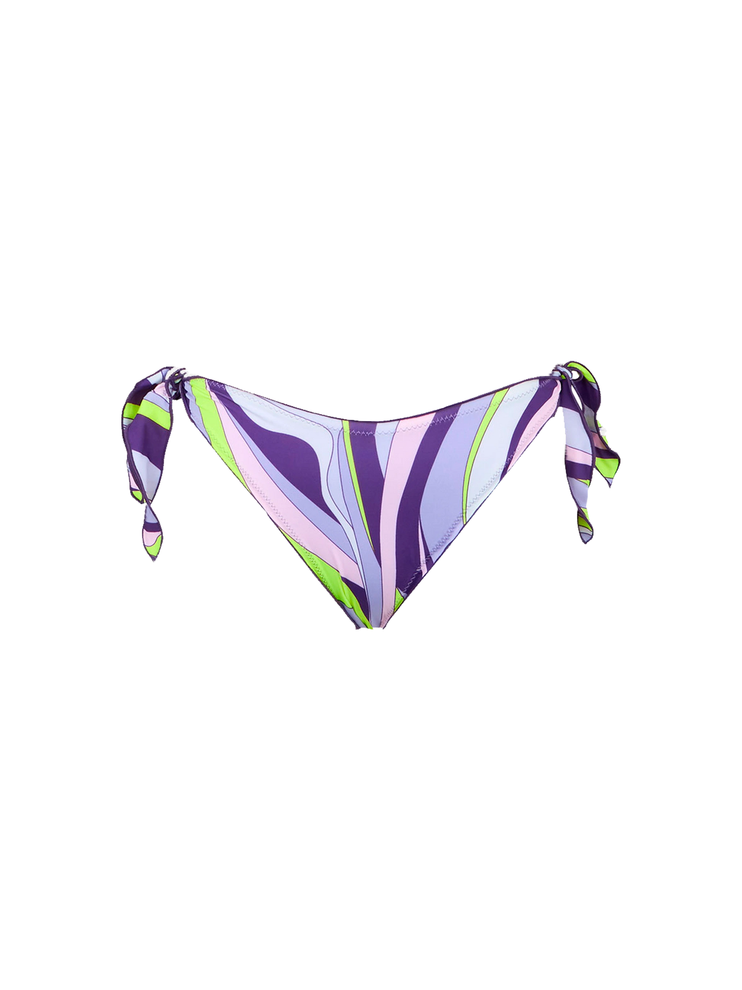 Woman swim briefs with shape wave print