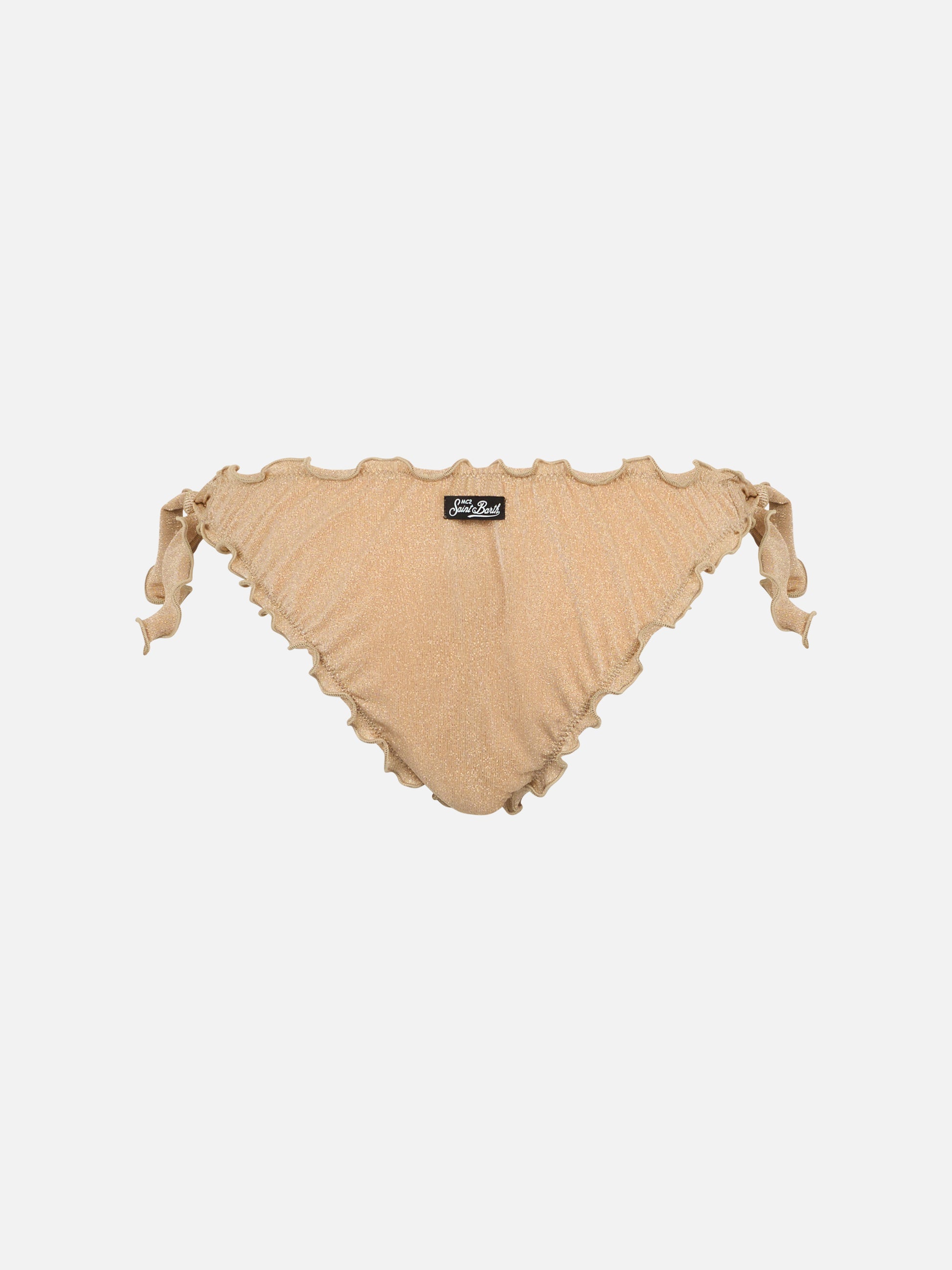 Woman gold lurex classic swim briefs Moon - MC2 Saint Barth