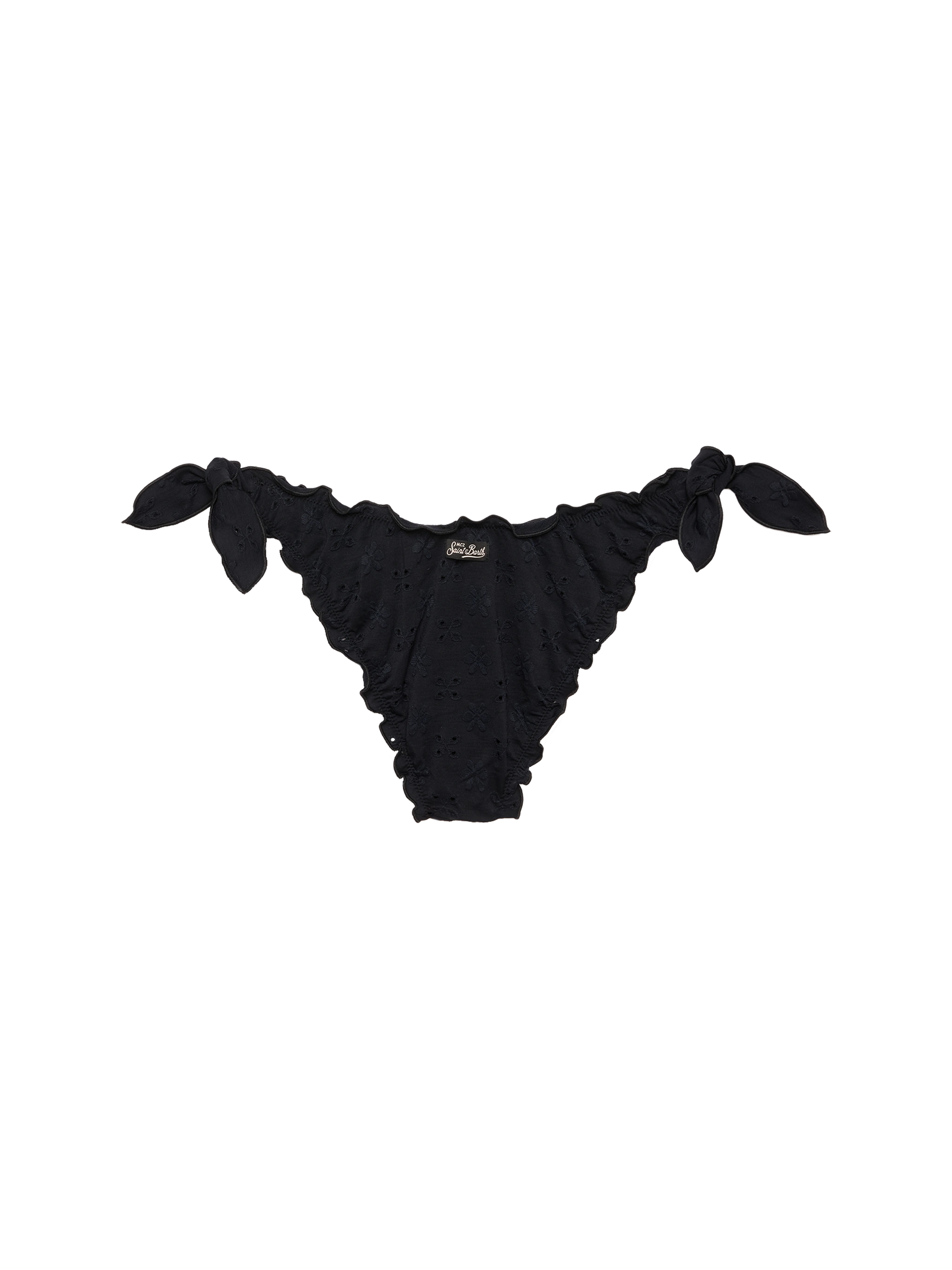 Moon black Sangallo lace classic swim briefs - MC2 Saint Barth