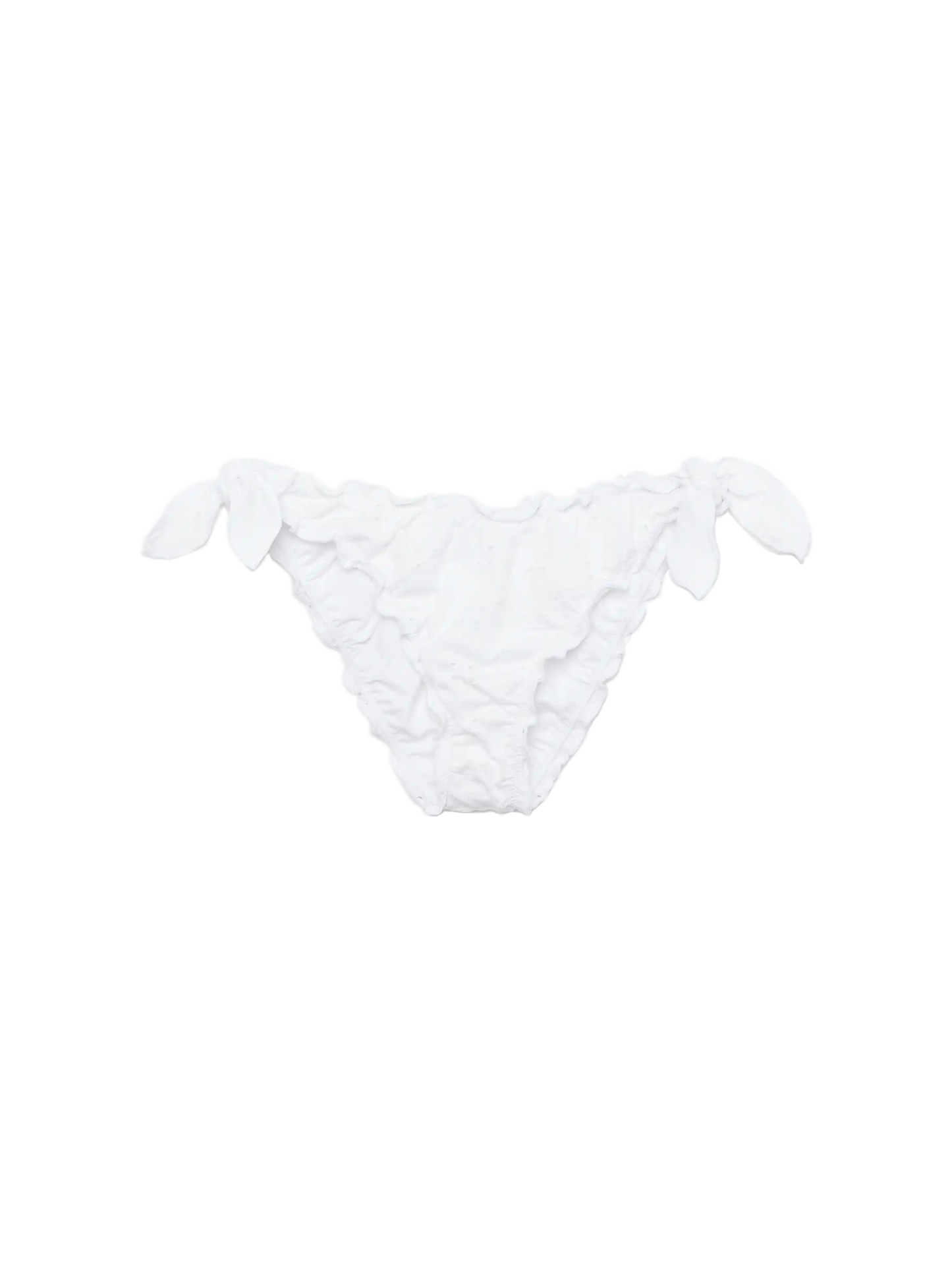 Moon white Sangallo lace classic swim briefs - MC2 Saint Barth