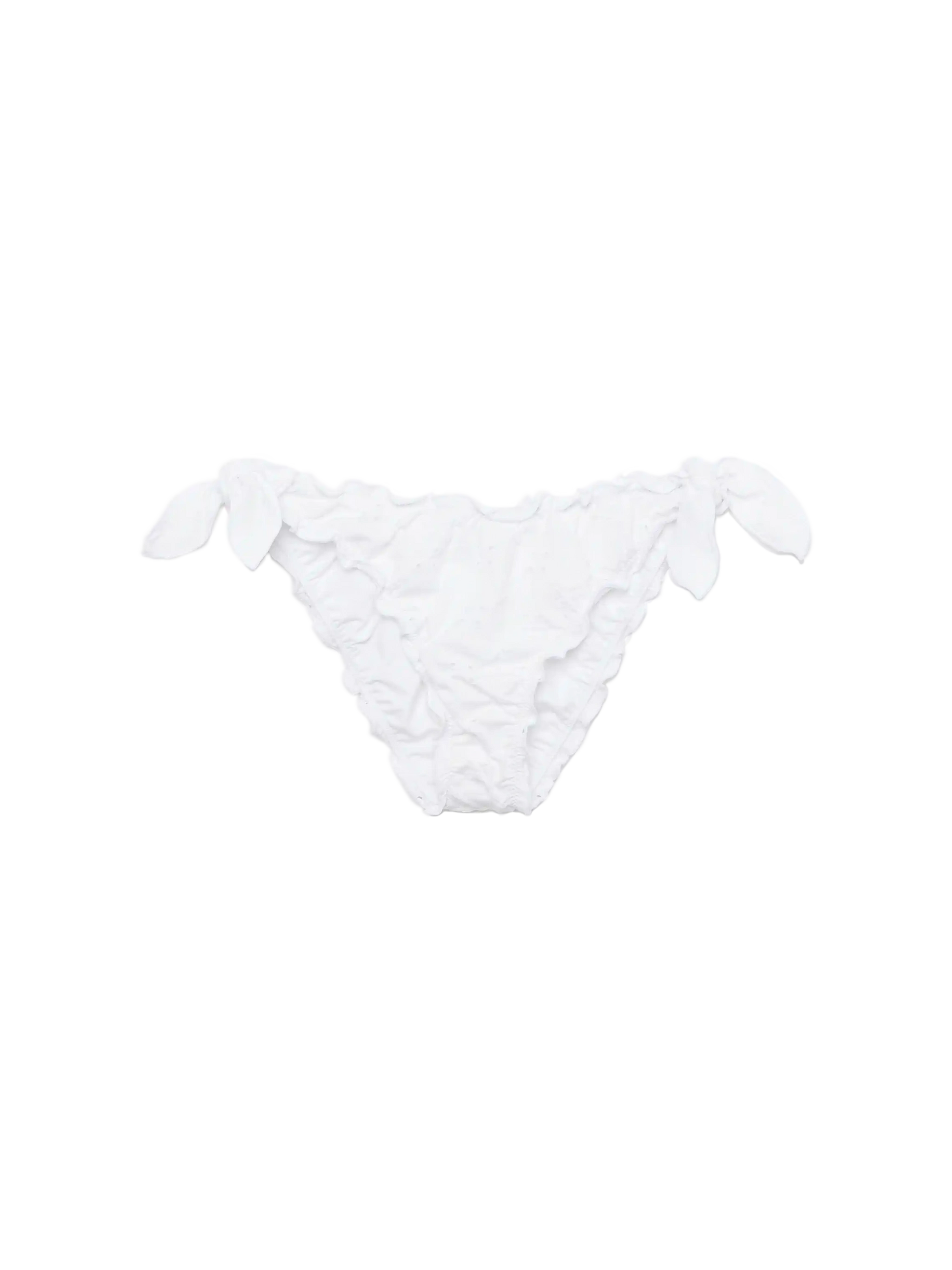 Moon white Sangallo lace classic swim briefs - MC2 Saint Barth