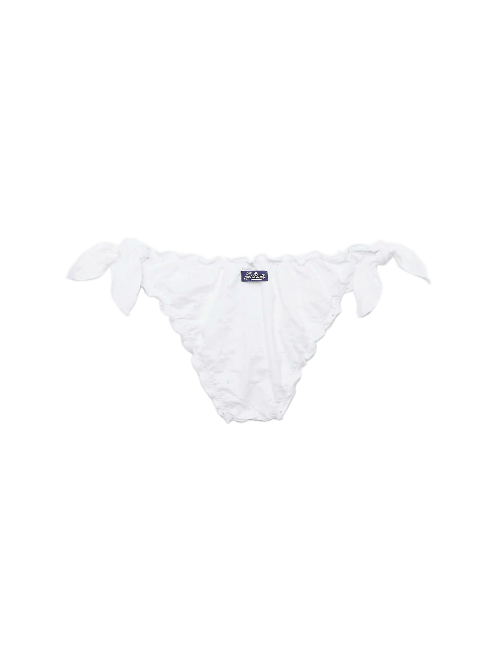 Moon white Sangallo lace classic swim briefs - MC2 Saint Barth