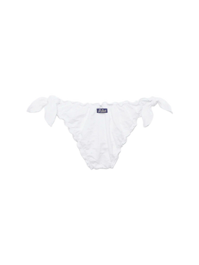 Moon white Sangallo lace classic swim briefs - MC2 Saint Barth