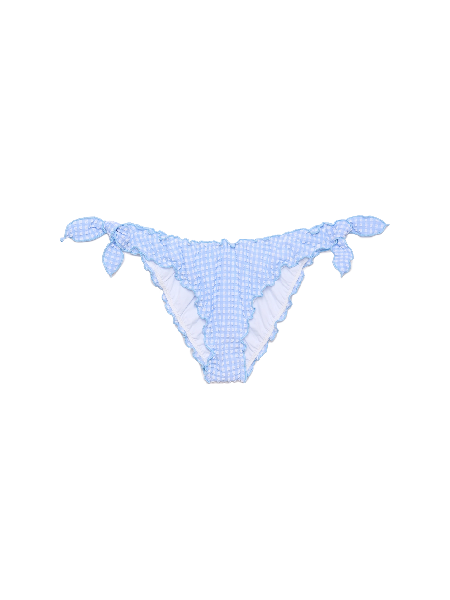 Moon seersucker classic swim briefs with gingham print - MC2 Saint Barth