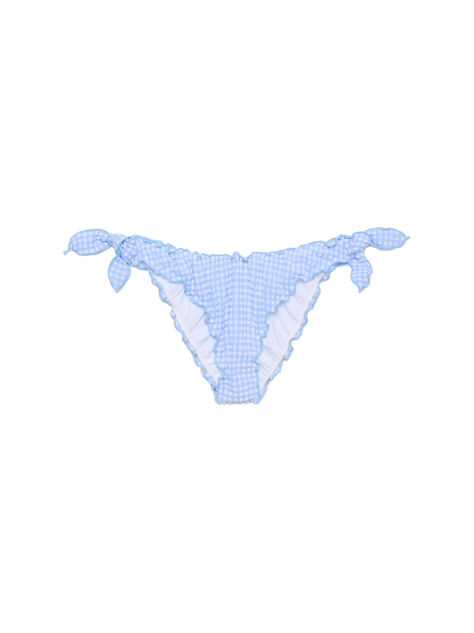 Moon seersucker classic swim briefs with gingham print - MC2 Saint Barth