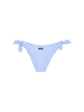 Moon seersucker classic swim briefs with gingham print - MC2 Saint Barth