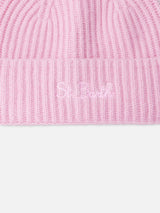 Woman pink cashmere blend hat Moss