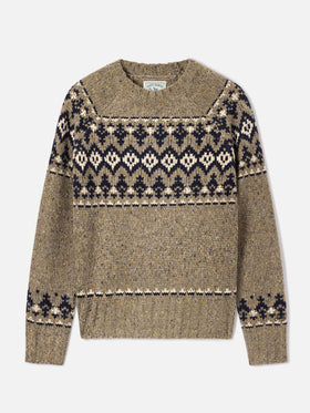 Pull ras-du-cou Merida en mélange de laine Donegal avec motif Fair Isle 