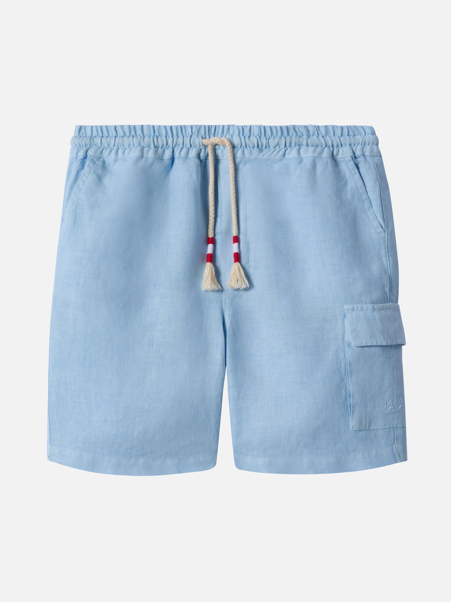 Marseille Jr light blue linen bemuda