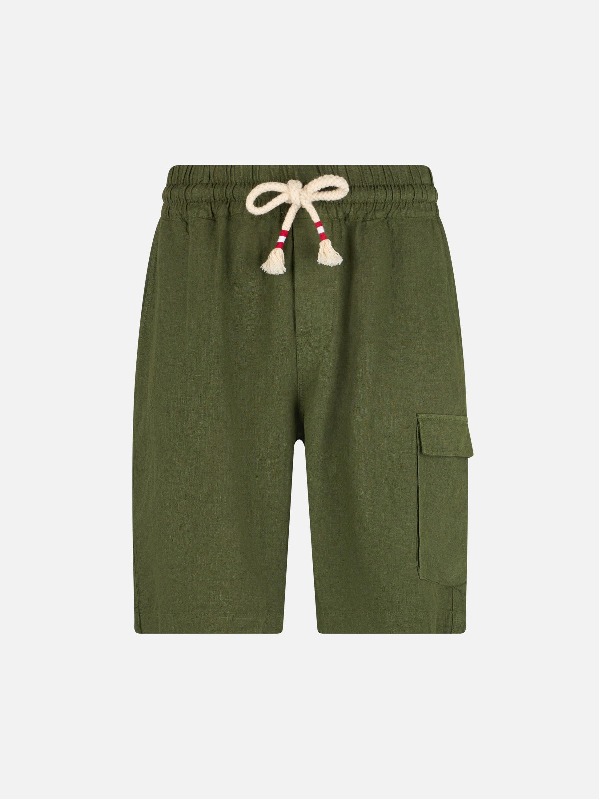 Military green linen bermuda Marseille - MC2 Saint Barth