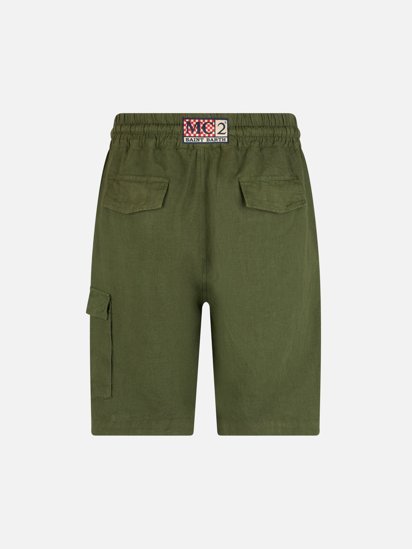 Military green linen bermuda Marseille - MC2 Saint Barth