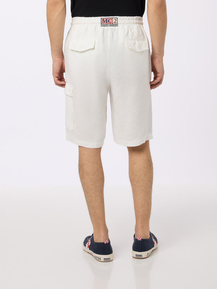 White linen bermuda Marseille - MC2 Saint Barth