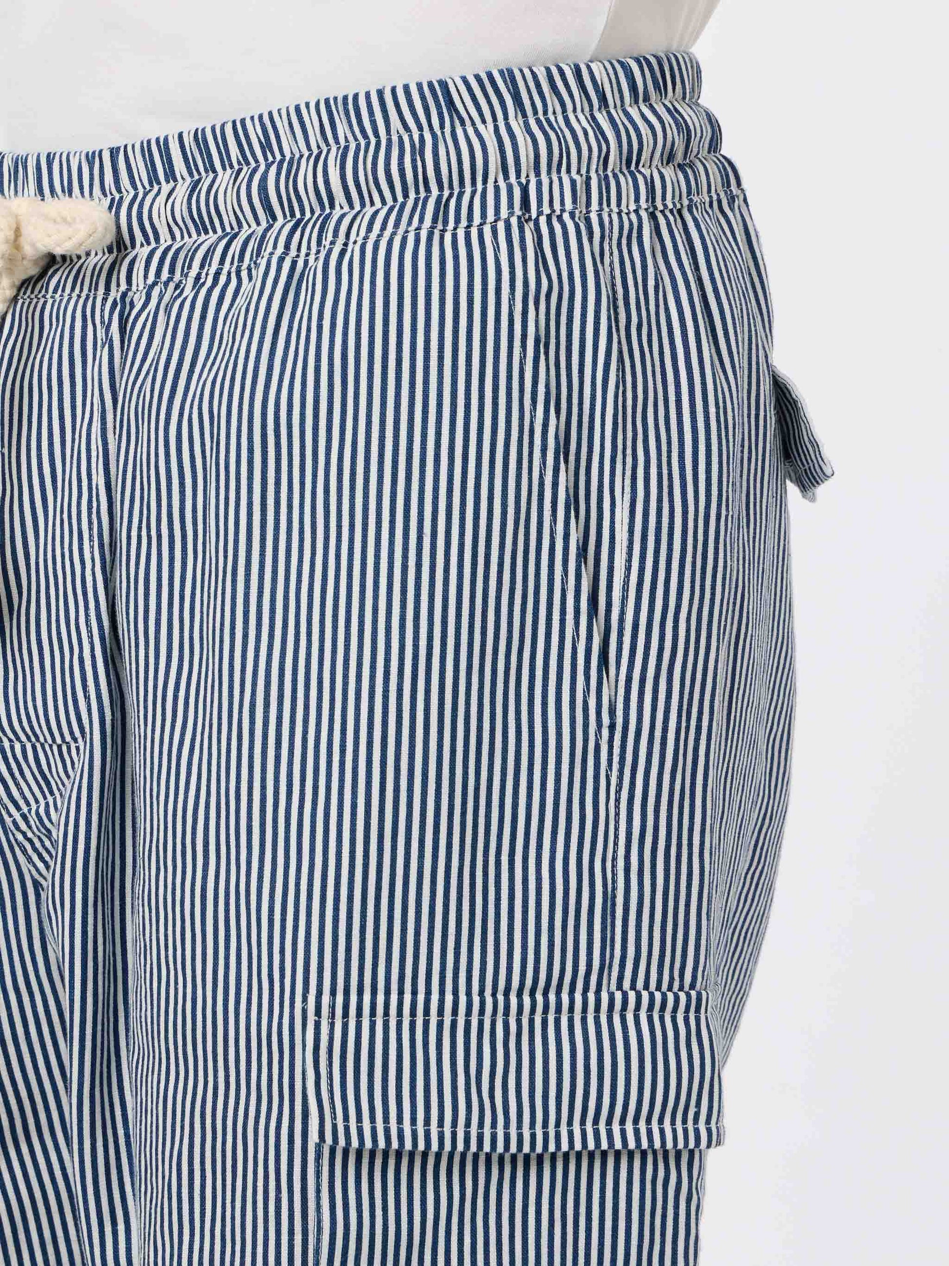 Man blue striped linen bermuda Marseille - MC2 Saint Barth