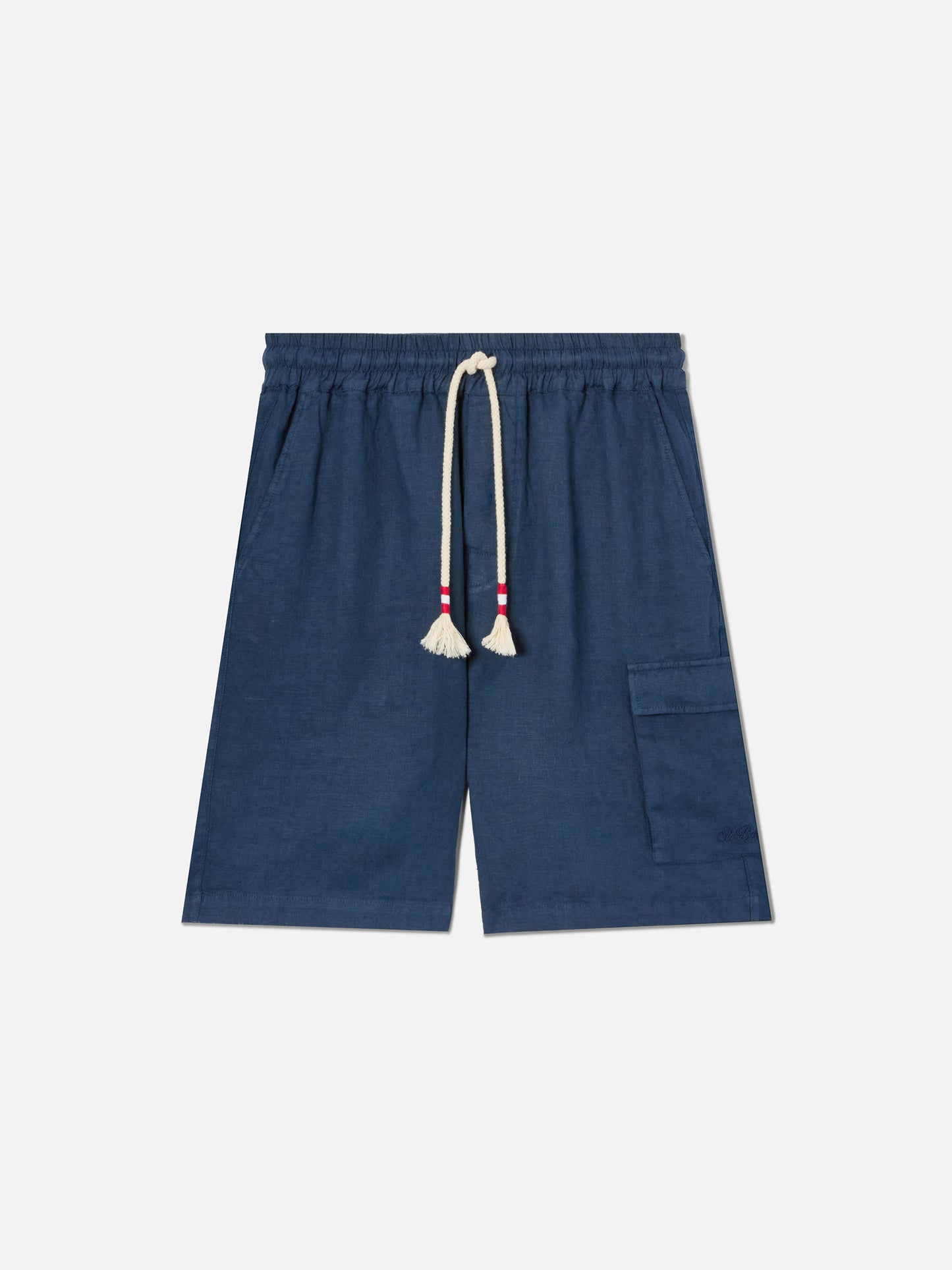 Marseille navy blue linen bermuda shorts