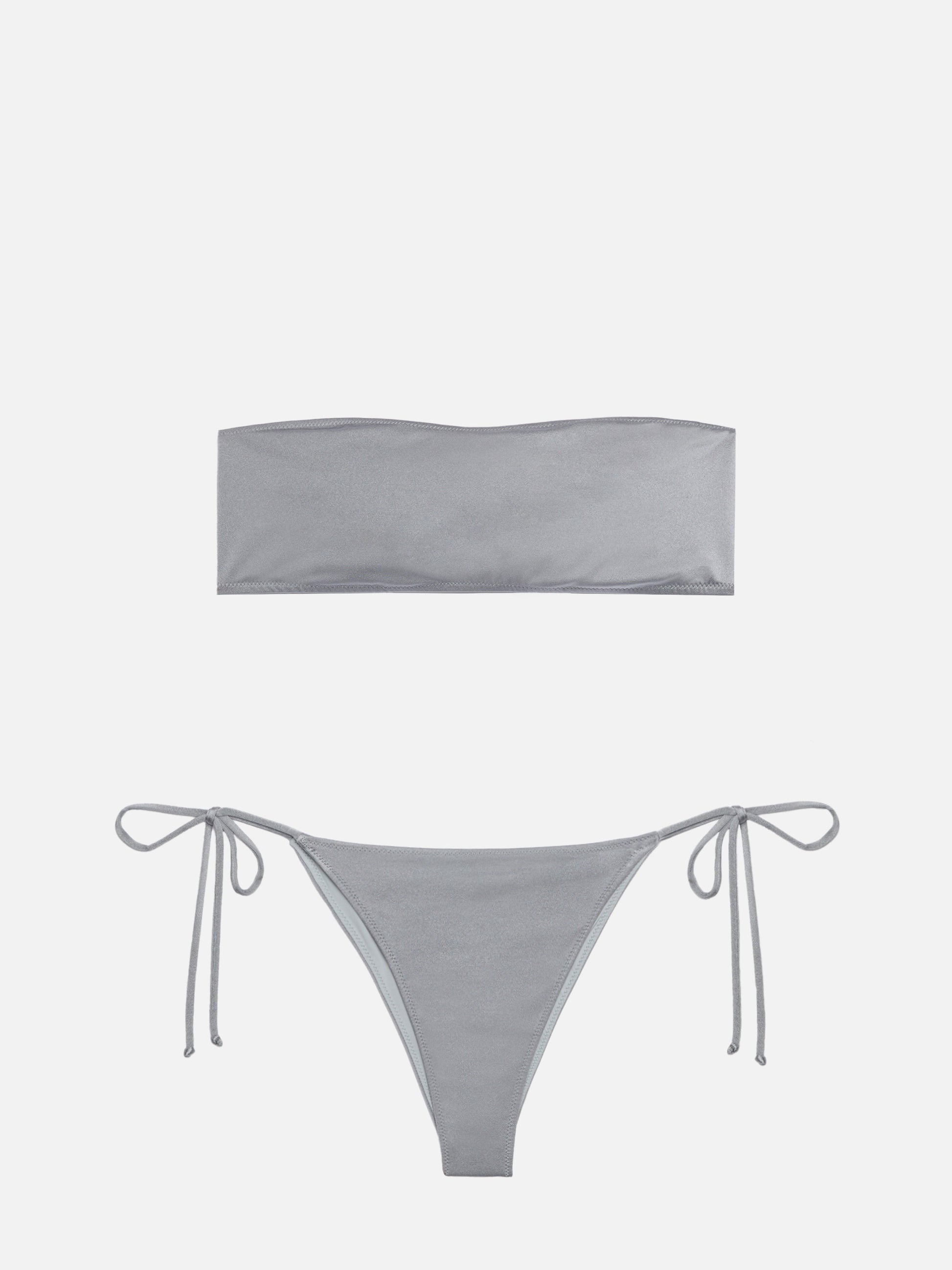 Bandeau bikini Rebby Marielle in shimmer grey - MC2 Saint Barth