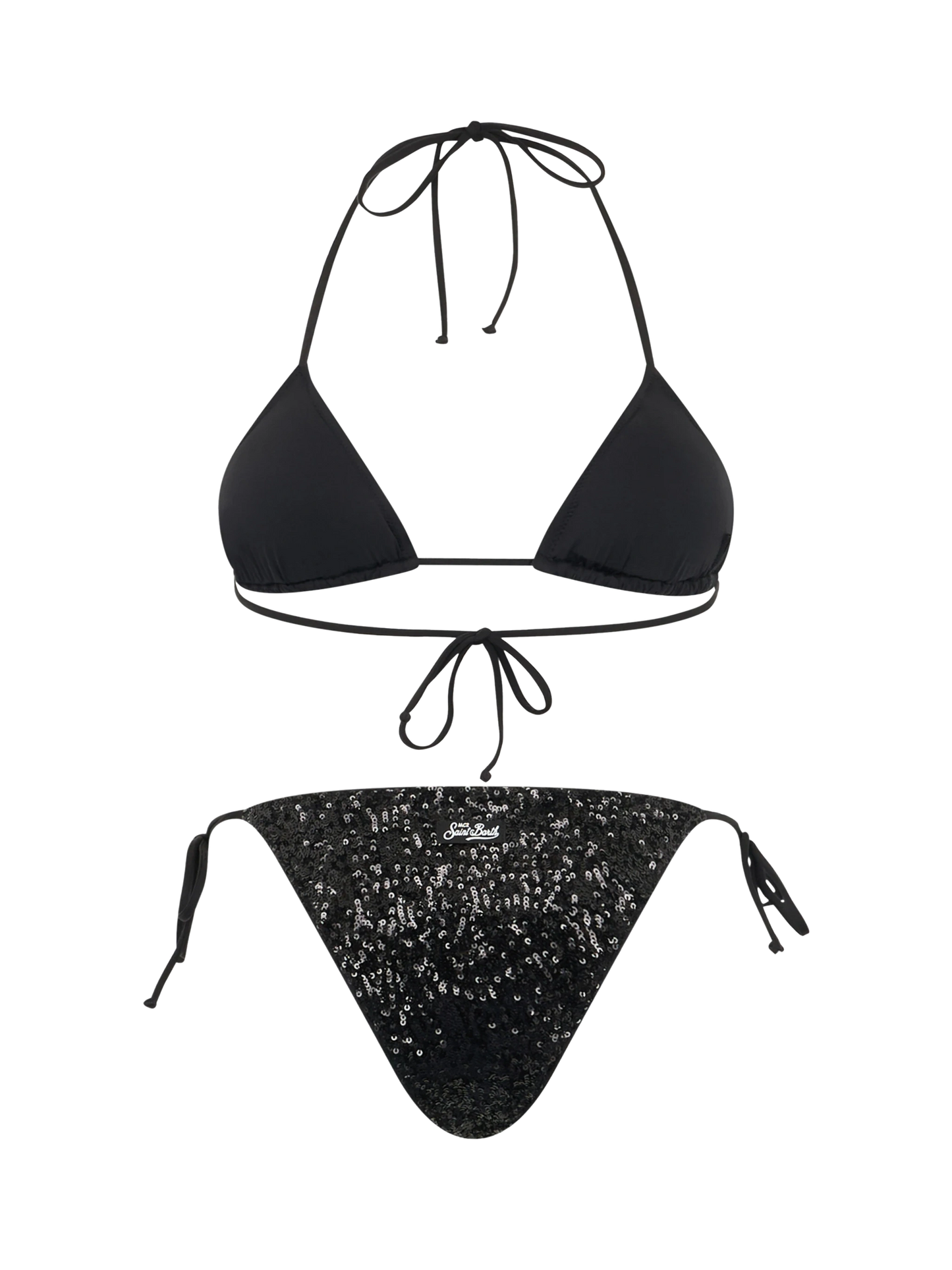 Woman black sequins triangle bikini Leah Marielle - MC2 Saint Barth