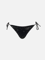 Woman black sequins swim briefs Marielle