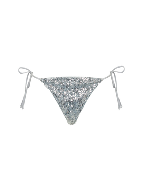 Woman silver sequins swim briefs Marielle - MC2 Saint Barth