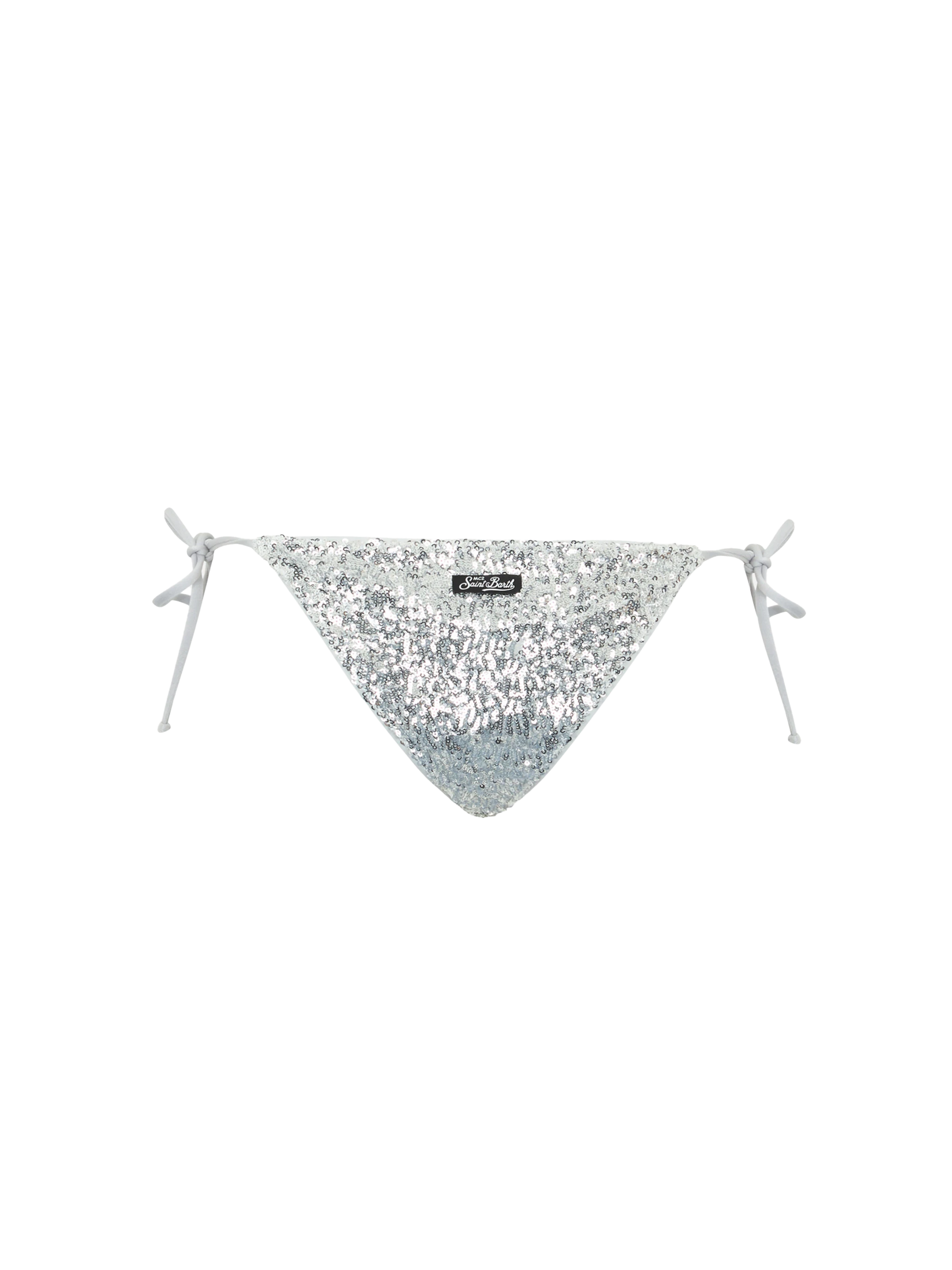 Woman silver sequins swim briefs Marielle - MC2 Saint Barth