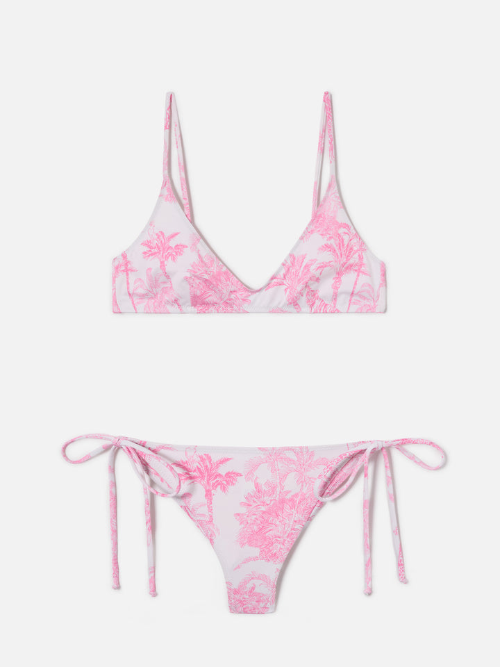 Bikini Paloma Marielle con stampa toile de jouy rosa
