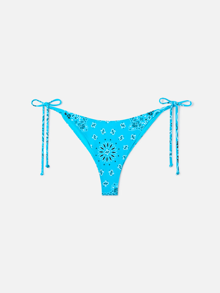 Bikini Judy Marielle bralette stampa bandana azzurra