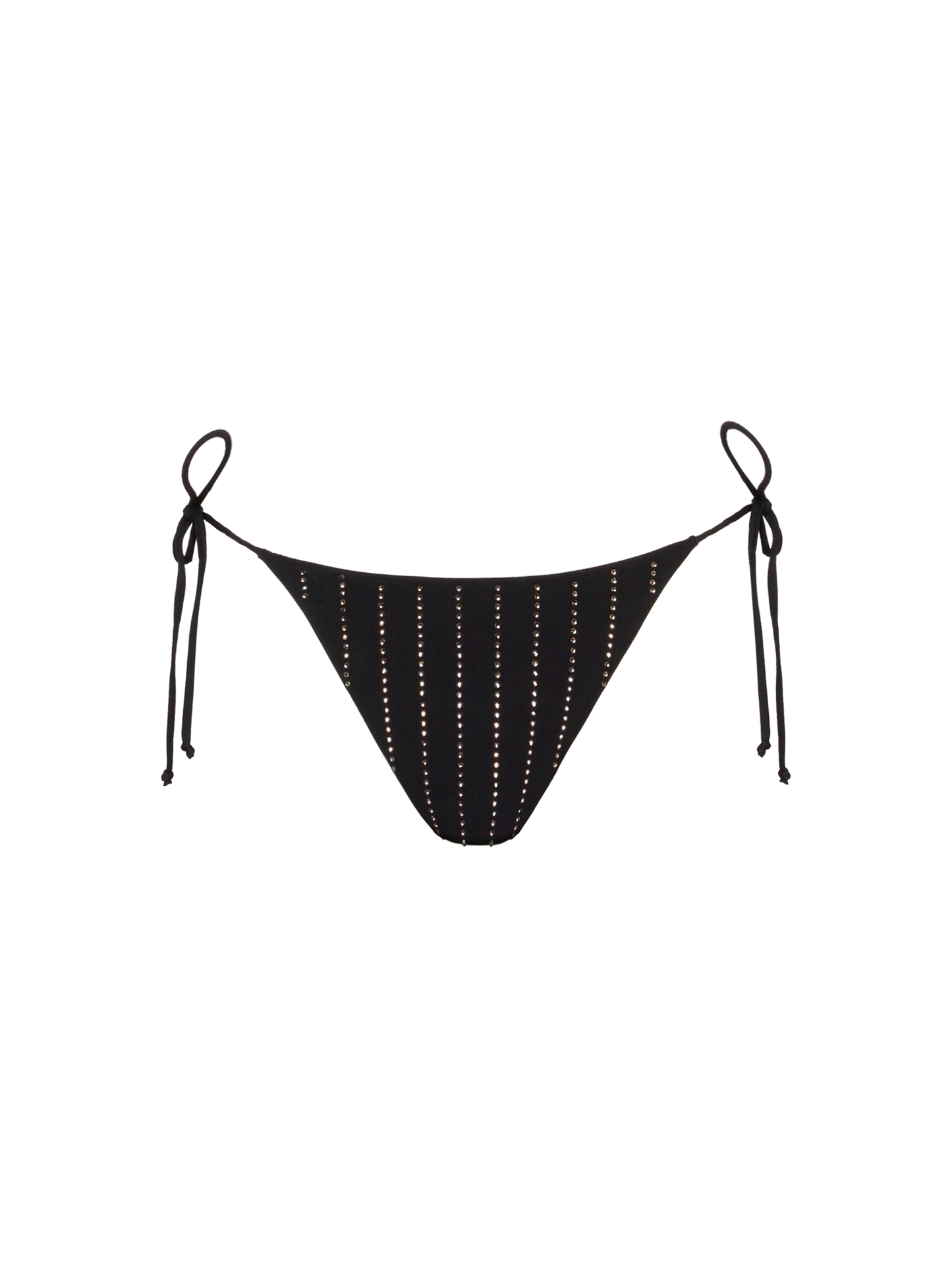 Marielle black classic swim briefs with striped rhinestone embellishment - MC2 Saint Barth