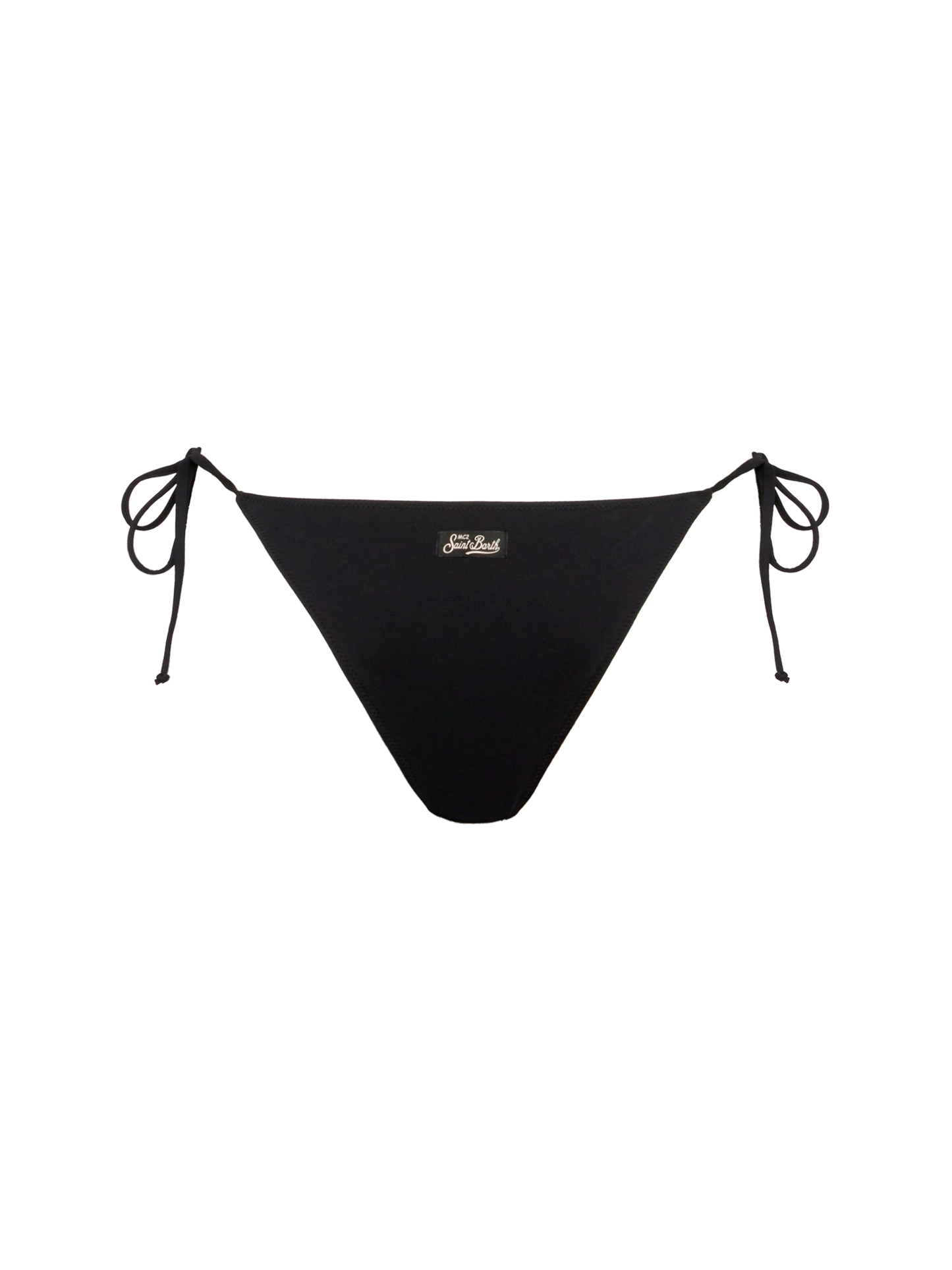 Marielle black classic swim briefs with striped rhinestone embellishment - MC2 Saint Barth