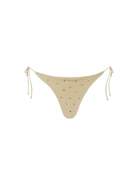 Marielle gold classic swim briefs with rhinestone embellishment - MC2 Saint Barth