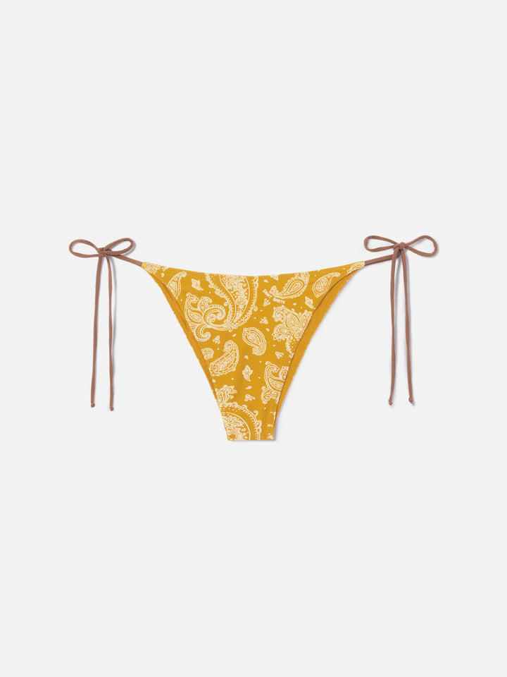 Slip mare Marielle ocra con fantasia paisley