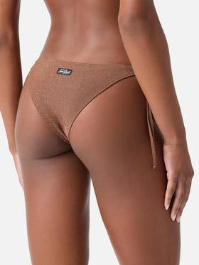 Braguita de baño Marielle de lurex marrón 