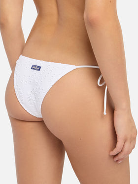 Marielle slip mare classico in pizzo Sangallo bianco