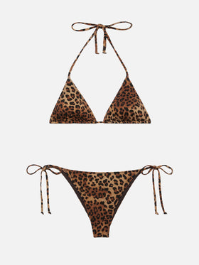 Triangel-Bikini von Leah Marielle mit Animal-Print