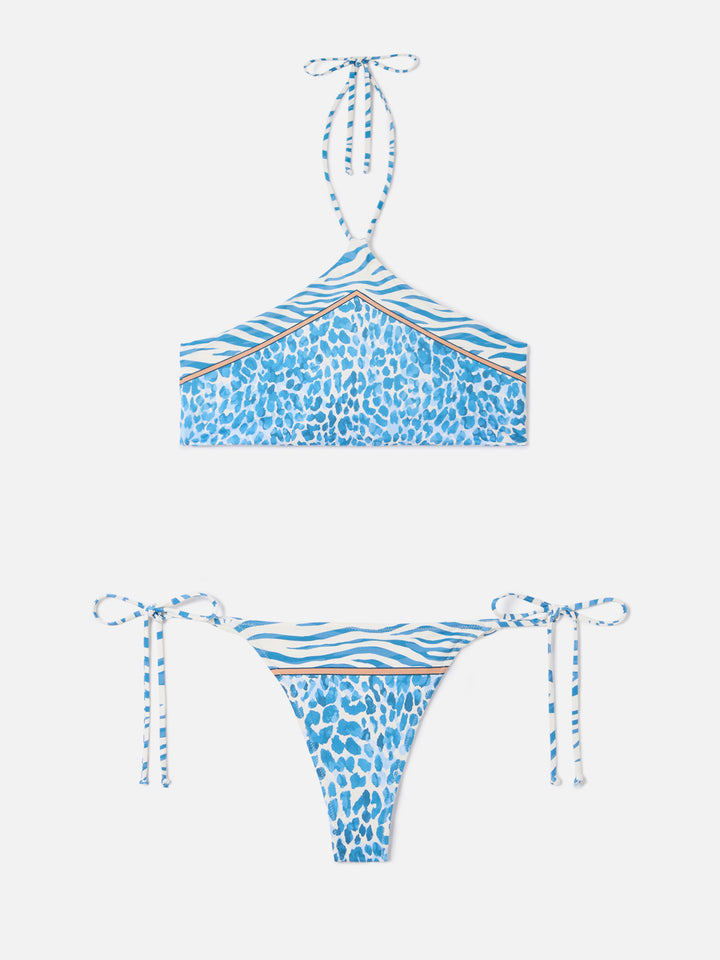 Bikini Nairobi Marielle con stampa safari animalier multicolor