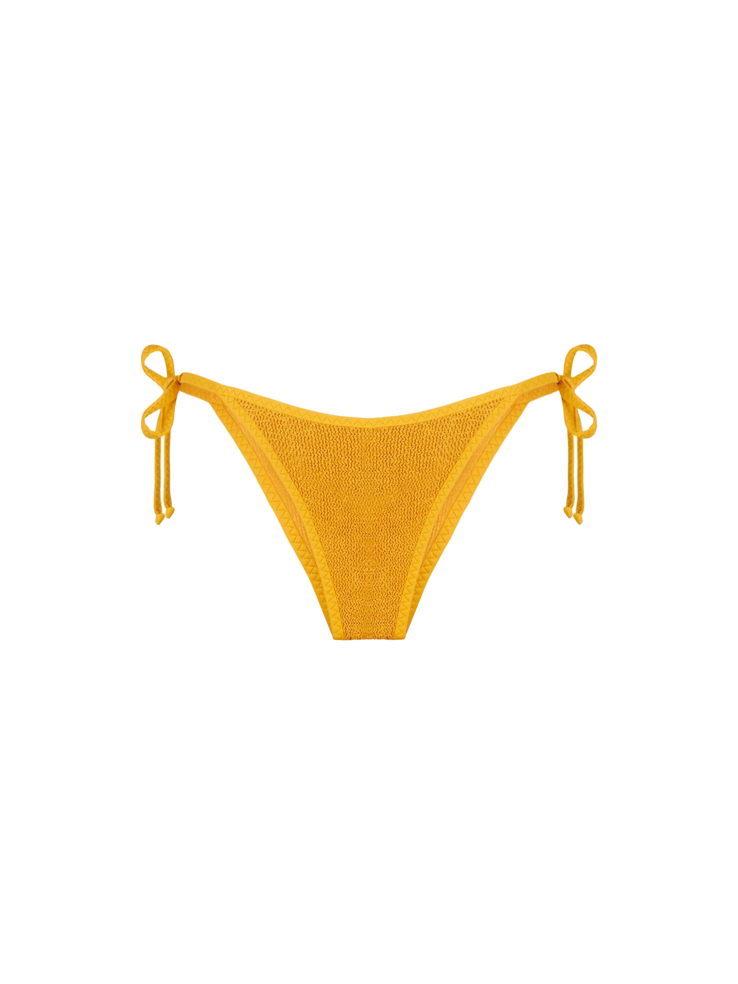 Woman crinkle ochre swim briefs