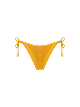 Woman crinkle ochre swim briefs