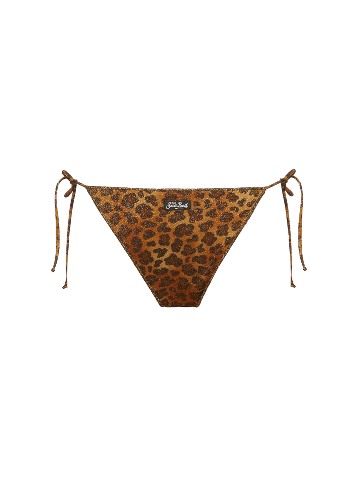 Marielle lurex classic swim briefs with animalier print - MC2 Saint Barth