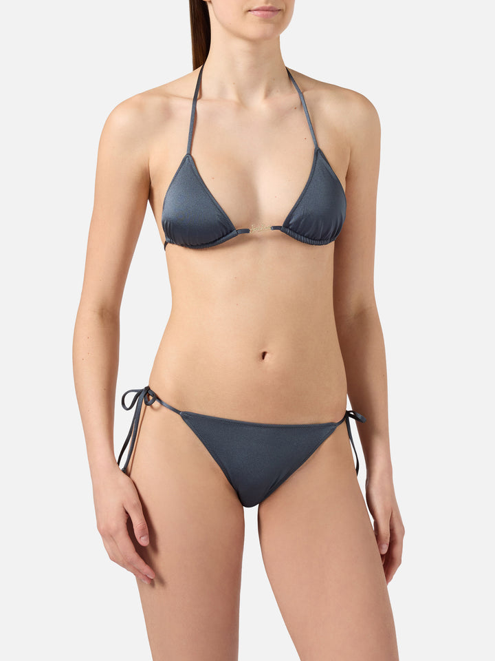Bikini Leah Plate Marielle Plate glossy finish grigio tinta unita