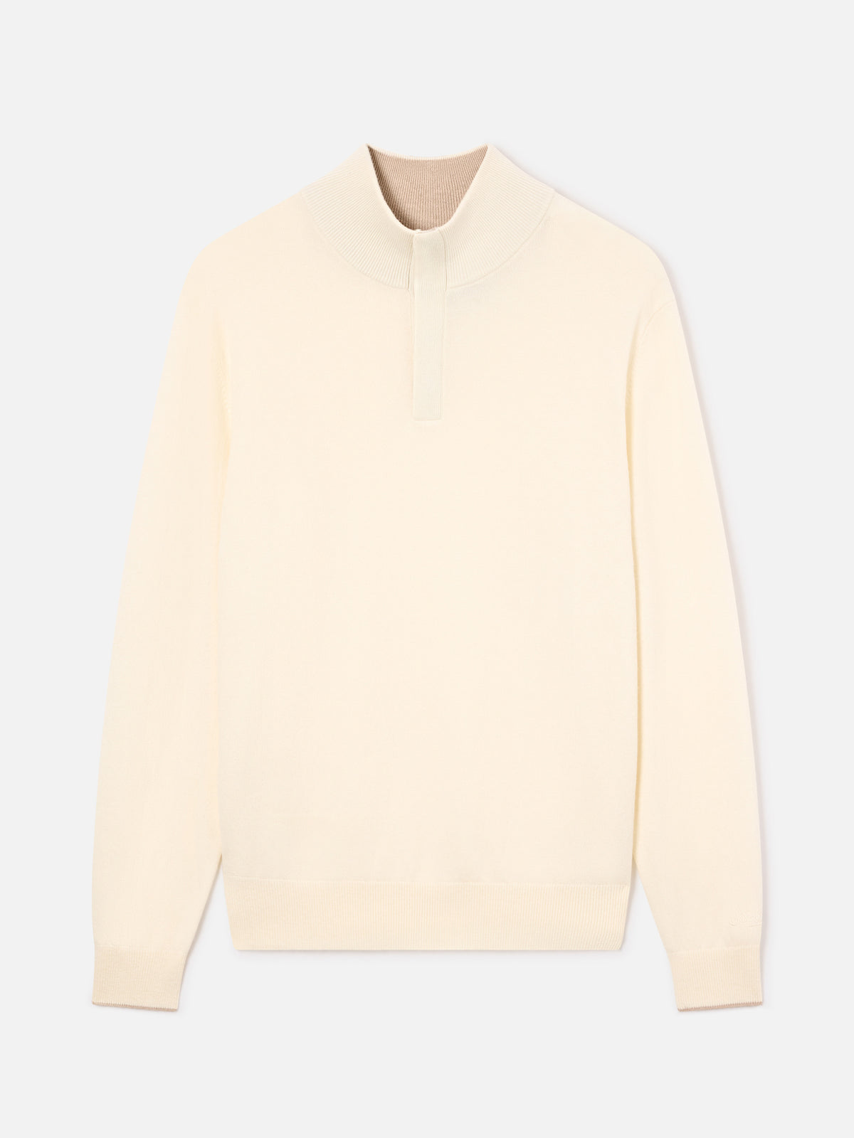 Off white Marlow wool and cashmere blend knit with high collar