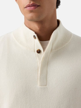 Maglia Marlow bianco panna in misto lana e cashmere con collo alto